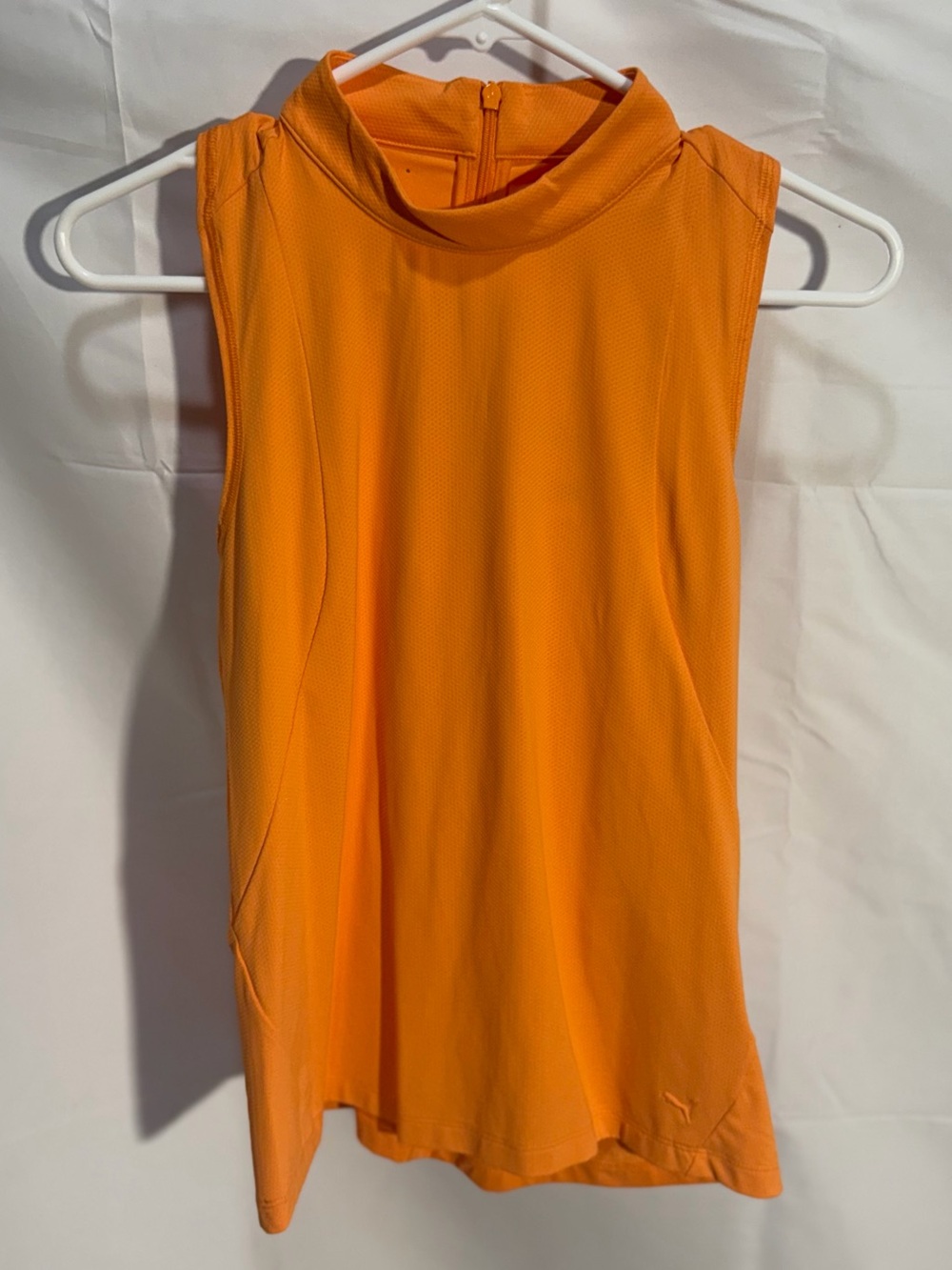Puma Women’s Sleeveless Mock Neck Tank - Vibrant Orange